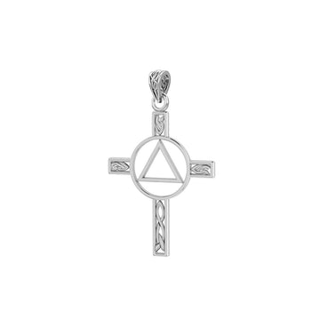 Celtic Knotwork AA Recovery Sterling Silver Pendant TPD327